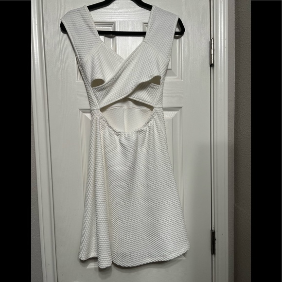 Too Good to Be True Criss Cross Cut Back Ribbed Mini Dress - Picture 8 of 12